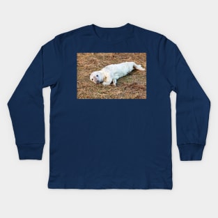 New Born Grey Seal Pup Kids Long Sleeve T-Shirt